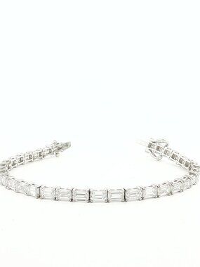 10.50Ct Oval Cut Lab Grown Diamond Tennis Bracelet in 14K Gold
